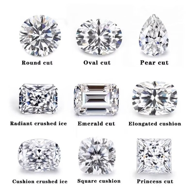 Laboratuvarda yetiştirilen gevşek Moissanite Elmas VVS Sertifikası 7 karat Parlak Özel Sentetik Mücevherler