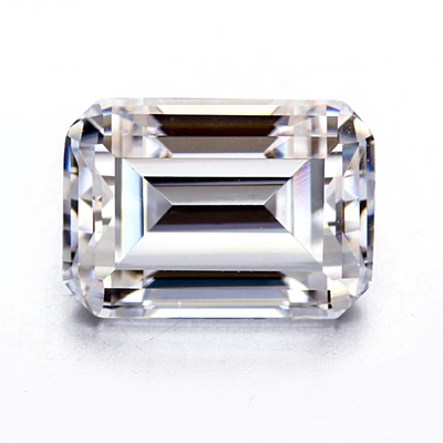 Zümrüt Kesim EF Beyaz VVS Sentetik Mücevher Moissanite Elmas Yüzükler İçin