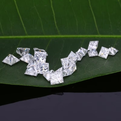 Prenses Cut 1.4*1.4-4*4mm Melee HPHT DEF VS Square Laboratuvar Yaratılmış Elmaslar Moissanite