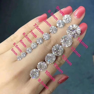 Moissanite Elmas Kalbi Prenses Asscher Yastık Yuvarlak Parlak Kesim Charles VVS Sıfır Taş