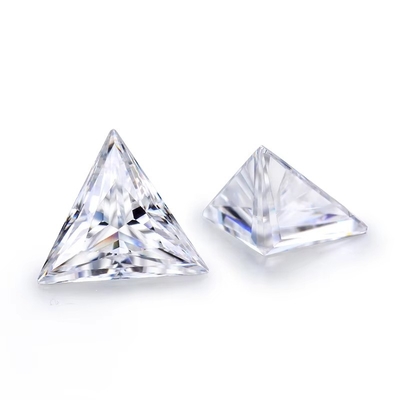 D Renksiz Sentetik Moissanite Üçgen Kesim VVS1 Boş Moissanite Elmas 5 Karat Yüzük