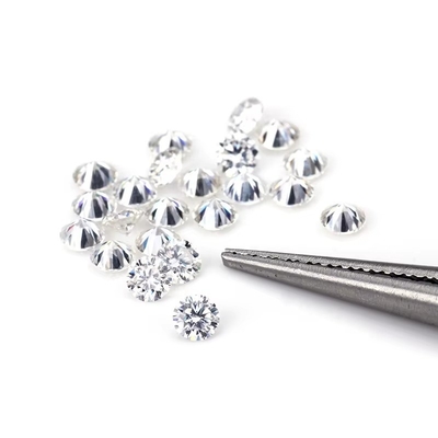 toptan gevşek küçük Moissanite Yuvarlak kesim 0.8mm- 3mm Hip Hop mücevherleri için kara başına beyaz D moissanite elmas VVS1