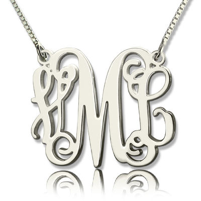 1.8ft 0.07oz Kişiselleştirilmiş Monogram Kolye Altın Kaplama Üç Harfli Kolye SGS