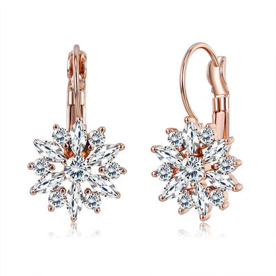 21mm Kristal 2.14g Özel Halka Küpe OEM Dangle Bırak Çember Küpe Takı