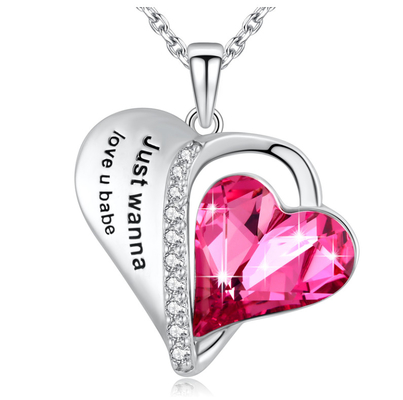 Elegant Kadınlar Sterling Gümüş Kolye Hipoalerjenik Avusturyalı Kristal OEM ile