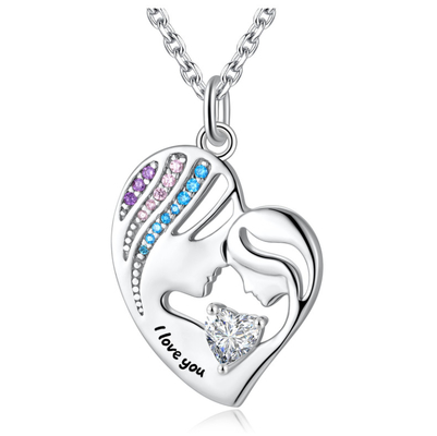 OEM Trend 925 Sterling Gümüş Kalp Kolye Hipolerjen Avusturyalı Kristal