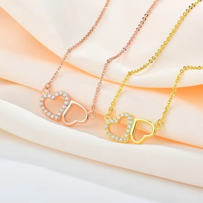 YASVITTI Sevgililer Günü Hediyesi Lüks Kolye 925 Sterling Gümüş Moda Klasik Kadınlar Kalp Kolye Mücevherleri