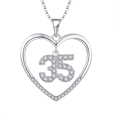 YASVITTI Custom Fashion 925 Sterling Gümüş Kalp Kolyesi 50 ve 30 numaralı Kolye Kolye Alışverişleri