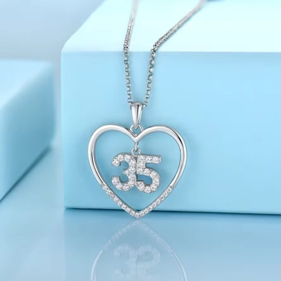 YASVITTI Custom Fashion 925 Sterling Gümüş Kalp Kolyesi 50 ve 30 numaralı Kolye Kolye Alışverişleri