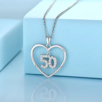 YASVITTI Custom Fashion 925 Sterling Gümüş Kalp Kolyesi 50 ve 30 numaralı Kolye Kolye Alışverişleri