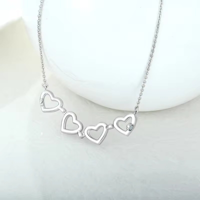 YASVITTI Custom Romantik Manyetik Çubuklar OEM Cazibe 925 Sterling Gümüş Nazik Kalp Dört Yapraklı Çubuk
