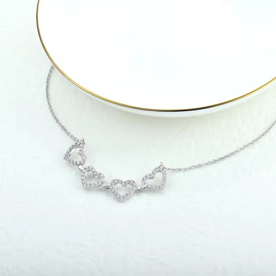 YASVITTI Custom Romantik Manyetik Çubuklar OEM Cazibe 925 Sterling Gümüş Nazik Kalp Dört Yapraklı Çubuk