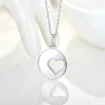 YASVITTI Romantik 925 Sterling Gümüş Kolye Rhodium Kaplama Parça Çürük Aşk Kalbi Kolye Sevgililer Günü için Kolye