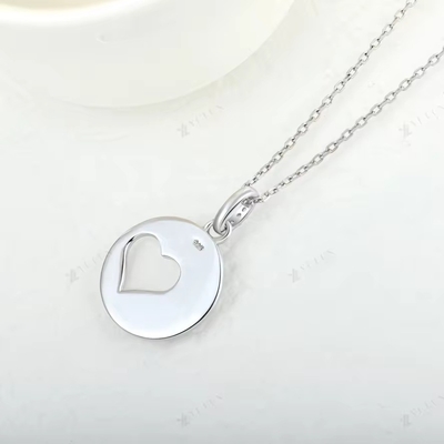 YASVITTI Romantik 925 Sterling Gümüş Kolye Rhodium Kaplama Parça Çürük Aşk Kalbi Kolye Sevgililer Günü için Kolye
