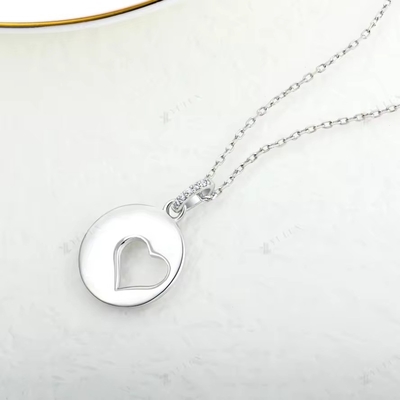 YASVITTI Romantik 925 Sterling Gümüş Kolye Rhodium Kaplama Parça Çürük Aşk Kalbi Kolye Sevgililer Günü için Kolye