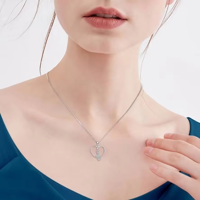 YASVITTI Heart Cat Necklace 925 Sterling Silver Cubic Zirconia Platinum Platinum Platinum Platinum Platinum Platinum Platinum Platinum Platinum Platinum Platinum Platinum Platinum Platinum Platinum