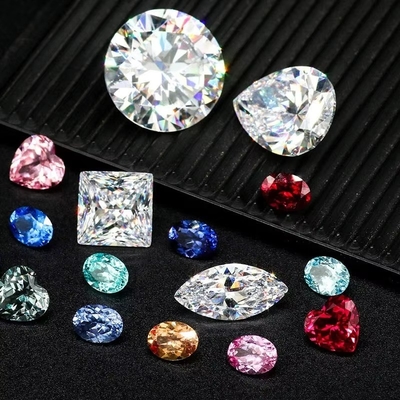 Laboratuvarda yetiştirilen gevşek Moissanite Elmas VVS Sertifikası 7 karat Parlak Özel Sentetik Mücevherler