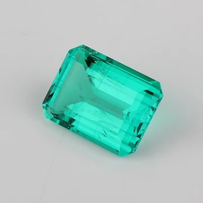 7*9mm Sekizgen Zümrüt Kesim Yeşil Sentetik Zümrüt Taş Sonsuza Dek Tek Renk Moissanite