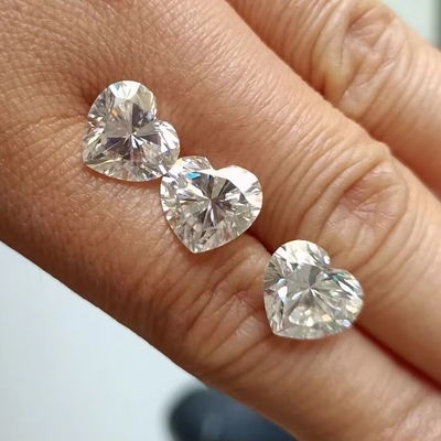 Toptan Moissanite Mücevher Elmas 1ct Yüzükler İçin Kalp Şekilli Kulak Çubukları