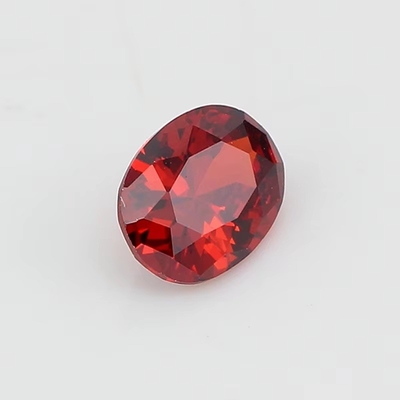 8*12mm Renkli Moissanite Oval Kan Kırmızı Kristal Cam Moissanite Nişan Yüzükleri için