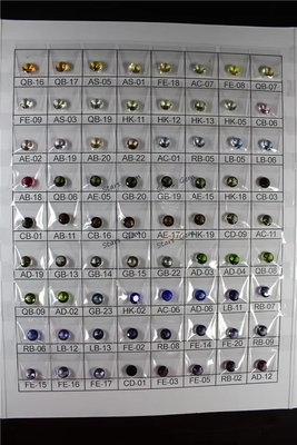 8*12mm Renkli Moissanite Oval Kan Kırmızı Kristal Cam Moissanite Nişan Yüzükleri için