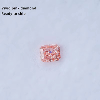 Kırmızı Parlak Kesim Elmas Boş Moissanite Mücevherler Parlak Pembe Laboratuvar Büyütülmüş Elmaslar Moissanite
