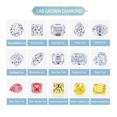 0.5ct 1ct 1.5ct 2ct 3ct Beyaz Moissanite Elmas HPHT CVD Laboratuvar Büyümüş Elmas