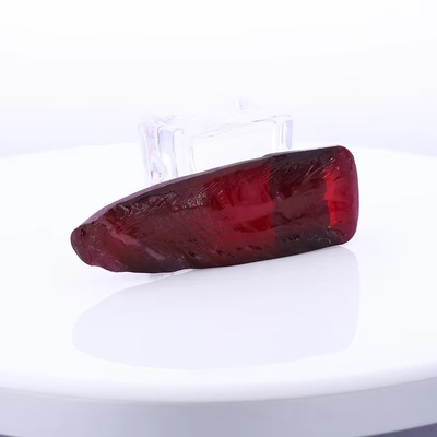 8# Kırmızı Ruby Sentetik Korundum Keskin Özel Antik Moissanite Yüzük ve Kolye