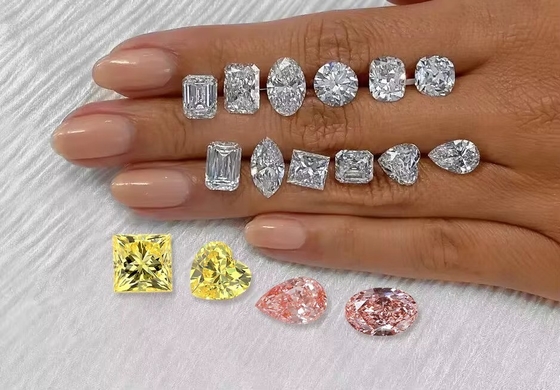 Büyük Boyut 5ct Oval Kesim CVD E F VS1 VS2 IGI Laboratuvar Büyütülmüş Sıfır Elmaslar Toptan