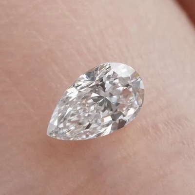 Laboratuvarda yetiştirilen elmaslar mücevher kolye kolye küpesi, armut kesimi Moissanite gevşek taşlar