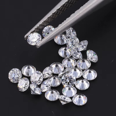 0.8-3.3mm Yuvarlak Parlak Kesim Adam Yapımı Elmas Moissanite DEF VVS VS Laboratuvar Büyütülmüş Elmas