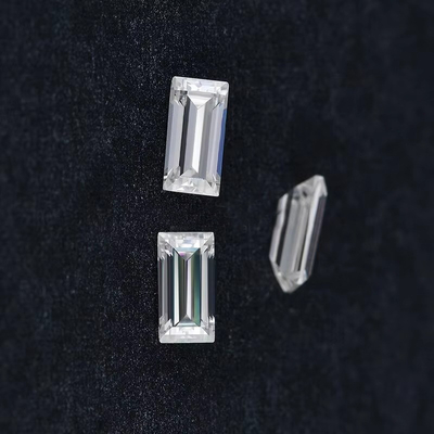 Kusursuz Melee Moissanite Baguette D Rengi Vvs1 Moissanite Elmas