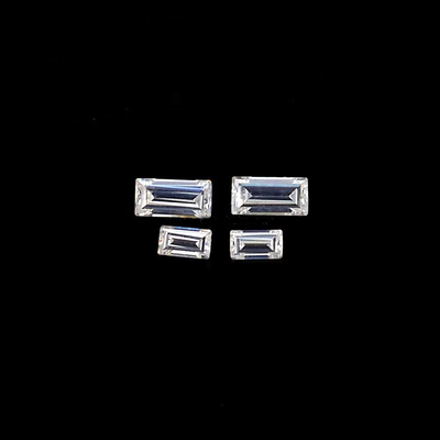 Kusursuz Melee Moissanite Baguette D Rengi Vvs1 Moissanite Elmas
