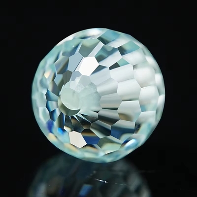 Mücevher yapımı için yuvarlak mavi Moissanite boncukları üretilen sentetik laboratuvar