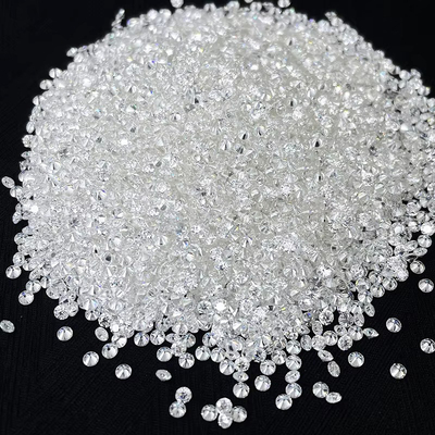 Yüzük Beyaz Boş Moissanite Elmas 1.0 CT Her Paket Küçük Boyut Yuvarlak Melee Moissanite