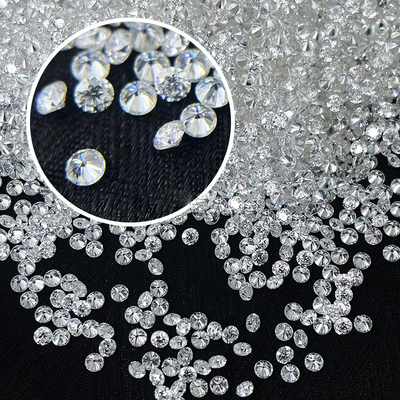 Yüzük Beyaz Boş Moissanite Elmas 1.0 CT Her Paket Küçük Boyut Yuvarlak Melee Moissanite