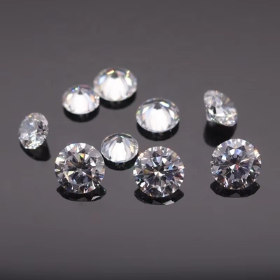 3A/5A Kübik Zirkonya gevşek taşlar Parlak Kesim Yuvarlak Şekil Beyaz Renk 6mm 8mm Değerli Taş