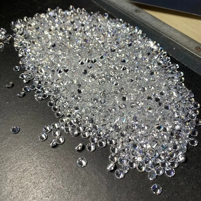 Nişan yüzüğü Beyaz Moissanite Elmas 0.9mm - 3mm Melee Boyutlu Kübik Zirkonya