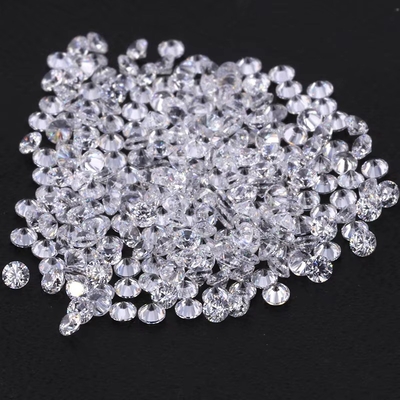 Nişan yüzüğü Beyaz Moissanite Elmas 0.9mm - 3mm Melee Boyutlu Kübik Zirkonya