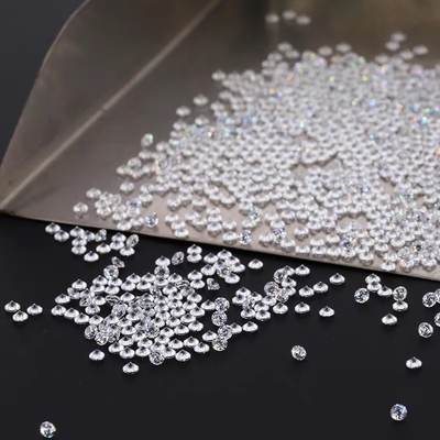 Nişan yüzüğü Beyaz Moissanite Elmas 0.9mm - 3mm Melee Boyutlu Kübik Zirkonya