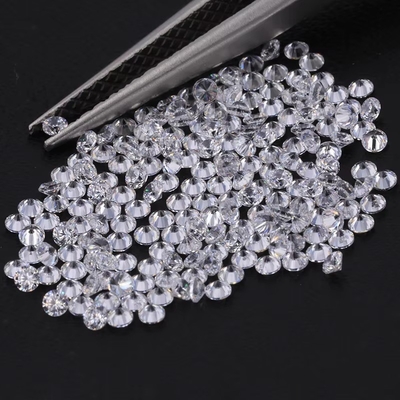 Nişan yüzüğü Beyaz Moissanite Elmas 0.9mm - 3mm Melee Boyutlu Kübik Zirkonya