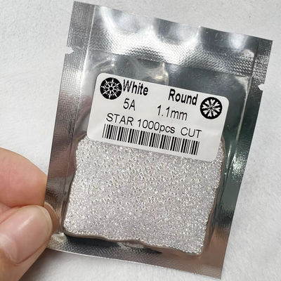 5A Kalite 1000pcs/Bag 1mm - 3.0mm Taş Mücevherler Mücevherler İçin Beyaz Kübik Zirkonya