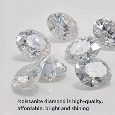 Oval Parlak Kesim Moissanite Elmas 3*5mm-10*14mm Mücevher Yapımı için Küçük Boyut