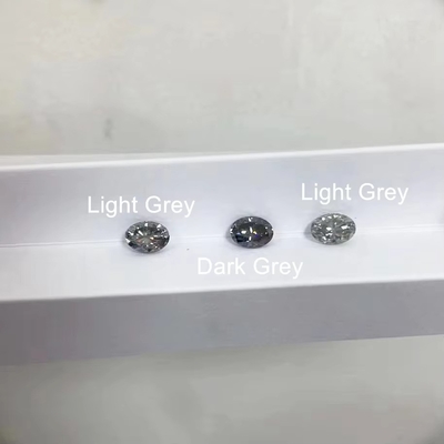Cümle 0.5ct 1ct 2ct Gri Mossinate elmas Gem Gri Renk Oval Pear Cut Loose doğal moissanite düğün yüzükleri