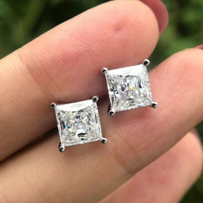 Moissanite Elmas Kalbi Prenses Asscher Yastık Yuvarlak Parlak Kesim Charles VVS Sıfır Taş