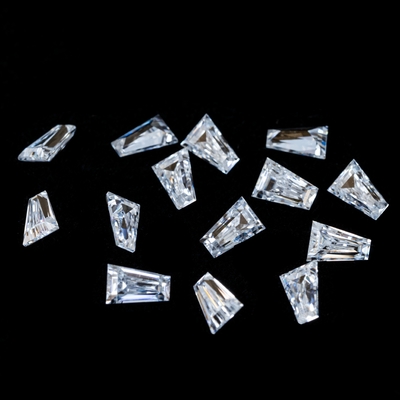 Moissanite solitaire yüzüğü Toptan Satış Mossanite Gem Tapered Baguette Cut Charles VVS Loose Moissanite Diamond gem