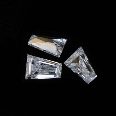 Moissanite solitaire yüzüğü Toptan Satış Mossanite Gem Tapered Baguette Cut Charles VVS Loose Moissanite Diamond gem