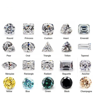 Moissanite solitaire yüzüğü Toptan Satış Mossanite Gem Tapered Baguette Cut Charles VVS Loose Moissanite Diamond gem