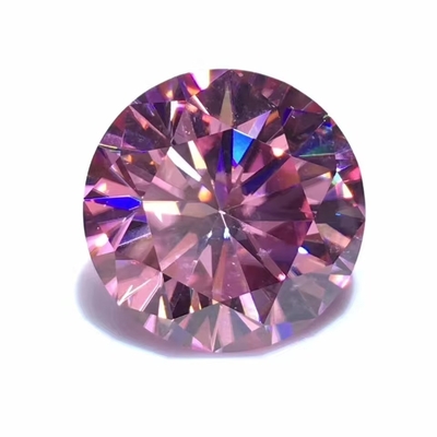 Toptan laboratuvar oluşturulmuş beyaz sarı kırmızı pembe siyah mavi elmas yuvarlak parlak kesilmiş gevşek moissanite mücevher için