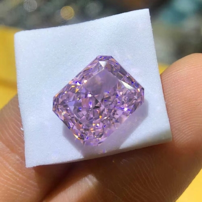 Parlak Sarı Moissanite Gem Radiant Cut GRA VVS Altın Yüzük için Moissanite Elması